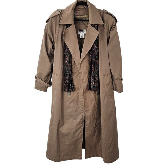 John Weitz Jackets & Blazers - John Weitz Tan Trench Coat Designer Quiet Luxury Rain Overcoat Jacket Poland